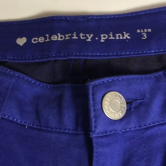 Vintagw Celebrity Pink RoyalBlue Stretch Jeans juniors 3 - Picture 11 of 14